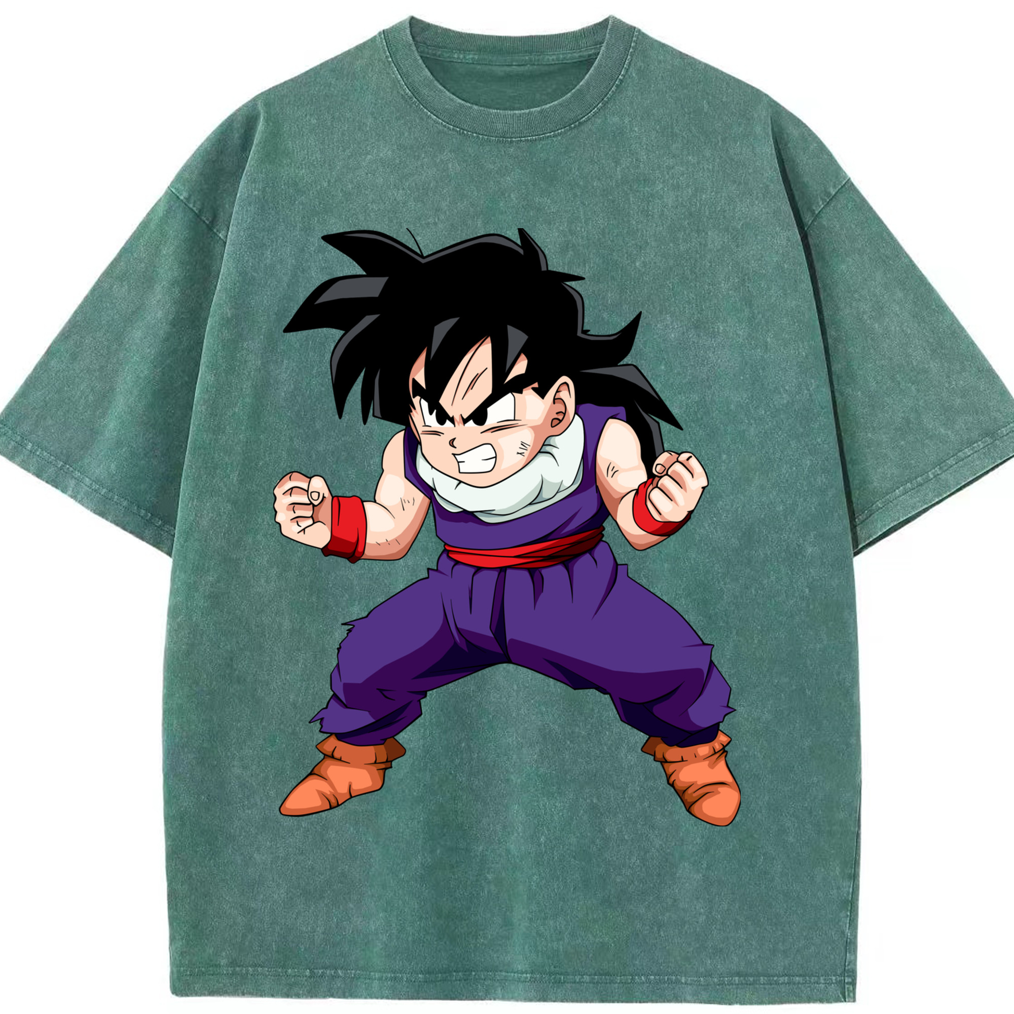 （画像用） ドラゴンボール 孫 悟飯（そんごはん）DRAGON BALL Son Gohan 綿100% ヴィンテージ風 半袖Tシャツ（フロントプリント）